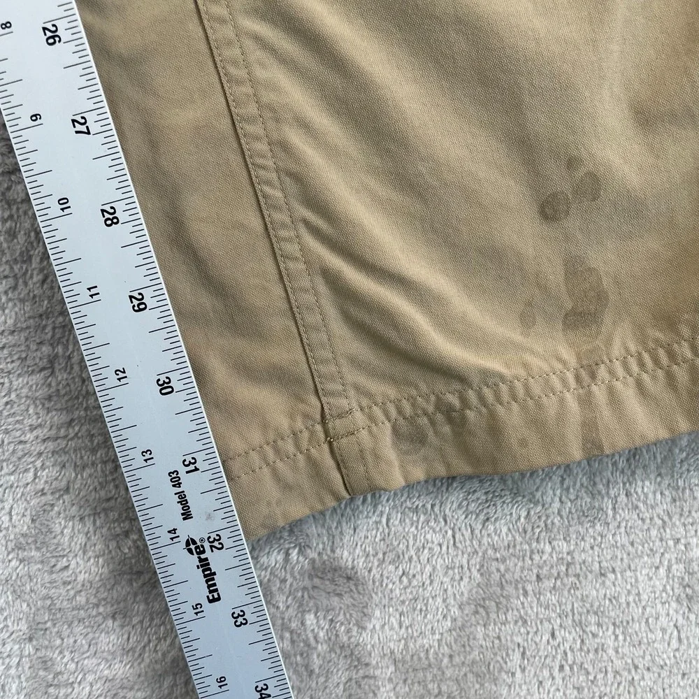 Duluth Trading Convertible Pants Men XL (36x32) Beige Nylon Performance Belted - Picture 9 of 12